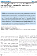 Cover page: Accounting for Diffusion in Agent Based Models of Reaction-Diffusion Systems with Application to Cytoskeletal Diffusion