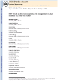 Cover page: MITF E318K's effect on melanoma risk independent of, but modified by, other risk factors