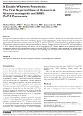 Cover page: A Double Whammy Pneumonia: The First Reported Case of Concurrent Neisseria meningitidis and SARS-CoV-2 Pneumonia