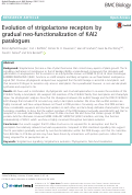 Cover page: Evolution of strigolactone receptors by gradual neo-functionalization of KAI2 paralogues