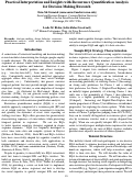 Cover page: Practical Interpretation and Insights with Recurrence Quantification Analysis for Decision Making Research