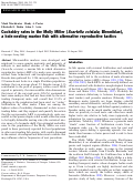 Cover page: Cuckoldry rates in the Molly Miller (scartella cristata; blenniidae), a hole-nesting marine fish with alternative reproductive tactics