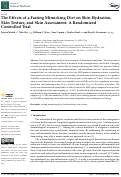 Cover page: The Effects of a Fasting Mimicking Diet on Skin Hydration, Skin Texture, and Skin Assessment: A Randomized Controlled Trial