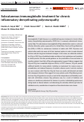 Cover page: Subcutaneous immunoglobulin treatment for chronic inflammatory demyelinating polyneuropathy