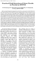 Cover page: Practical Field Detection of Citrus Viroids in Florida by RT-PCR
