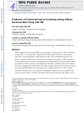 Cover page: Predictors of Colorectal Cancer Screening Among African American Men Living with HIV