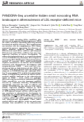 Cover page: PANDORA-Seq unveilsthe hidden small noncoding RNA landscape in atherosclerosis of LDL receptor-deficient mice