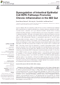 Cover page: Dysregulation of Intestinal Epithelial Cell RIPK Pathways Promotes Chronic Inflammation in the IBD Gut