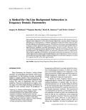 Cover page: A method for on-line background subtraction in frequency domain fluorometry