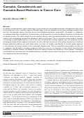 Cover page: Cannabis, Cannabinoids and Cannabis-Based Medicines in Cancer Care.