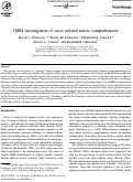 Cover page: FMRI investigation of cross-cultural music comprehension