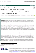 Cover page: Perceived risk and distress related to COVID-19 in healthcare versus non-healthcare workers of Pakistan: a cross-sectional study.