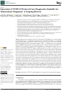 Cover page: Innovative COVID-19 Point-of-Care Diagnostics Suitable for Tuberculosis Diagnosis: A Scoping Review