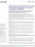 Cover page: Single-nuclei characterization of pervasive transcriptional signatures across organs in response to COVID-19