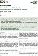 Cover page: Updated estimates of eligibility for and response to genome-targeted oncology drugs among US cancer patients, 2006-2020.