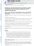 Cover page: Osteoporosis and Hip Fracture Risk From Routine Computed Tomography Scans: The Fracture, Osteoporosis, and CT Utilization Study (FOCUS)