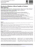 Cover page: Biochemical Markers of Bone Fragility in Patients With Diabetes.