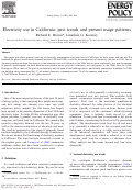 Cover page: Electricity Use in California: Past Trends and Present Usage Patterns