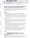 Cover page: Effects of nicotine and THC vapor inhalation administered by an electronic nicotine delivery system (ENDS) in male rats