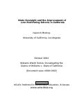 Cover page: State Oversight and the Improvement of Low-Performing School in California