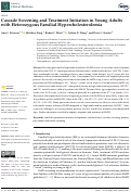 Cover page: Cascade Screening and Treatment Initiation in Young Adults with Heterozygous Familial Hypercholesterolemia