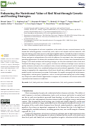 Cover page: Enhancing the Nutritional Value of Red Meat through Genetic and Feeding Strategies