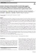 Cover page: Analysis of patients without and with an initial triple-negative breast cancer diagnosis in the phase 3 randomized ASCENT study of sacituzumab govitecan in metastatic triple-negative breast cancer