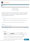 Cover page: Insights into the mechanism and kinetics of propene oxidation and ammoxidation over bismuth molybdate catalysts derived from experiments and theory