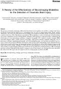 Cover page: A Review of the Effectiveness of Neuroimaging Modalities for the Detection of Traumatic Brain Injury