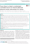 Cover page: Pasos Hacia La Salud: a randomized controlled trial of an internet-delivered physical activity intervention for Latinas