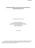 Cover page: Quantifying the Effect of the Principal-Agent Problem on US Residential Energy Use