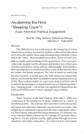 Cover page: Awakening the New “Sleeping Giant”?: Asian American Political Engagement