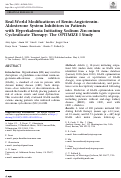 Cover page: Real-World Modifications of Renin-Angiotensin-Aldosterone System Inhibitors in Patients with Hyperkalemia Initiating Sodium Zirconium Cyclosilicate Therapy: The OPTIMIZE I Study.