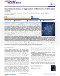 Cover page: Small Molecule Decoys of Aggregation for Elimination of Aβ-Peptide Toxicity