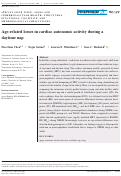 Cover page: Age‐related losses in cardiac autonomic activity during a daytime nap