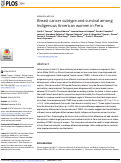 Cover page: Breast cancer subtype and survival among Indigenous American women in Peru.