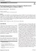 Cover page: Not Remembering History, Dooms Us to Repeat It: Using the Lessons of the Global HIV Response to Address COVID-19