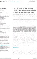 Cover page: Identification of the porcine IG-DMR and abnormal imprinting of DLK1-DIO3 in cloned pigs