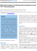 Cover page: Rituximab treatment of refractory skin involvement in anti-TIF1 ? dermatomyositis