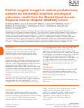 Cover page: Positive surgical margins in radical prostatectomy patients do not predict long‐term oncological outcomes: results from the Shared Equal Access Regional Cancer Hospital (SEARCH) cohort