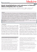 Cover page: Acute hospitalizations and outcomes in Veterans Affairs Hospitals 2011 to 2017.