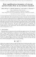 Cover page: Fast equilibration dynamics of viscous particle-laden flow in an inclined channel