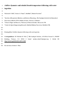 Cover page: Airflow dynamics and exhaled-breath temperature following cold-water ingestion