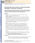 Cover page: Educational interventions to improve screening mammography interpretation: a randomized controlled trial.