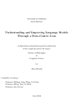 Cover page: Understanding and Improving Language Models Through a Data-Centric Lens