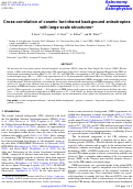 Cover page: Cross-correlation of cosmic far-infrared background anisotropies with large scale structures⋆