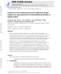 Cover page: Production of a recombinant monoclonal antibody to Herpes Simplex Virus glycoprotein D for immunoaffinity purification of tagged proteins