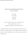 Cover page: Disagreement in Assessing Neighboring and Collective Efficacy: The Role of Social Distance