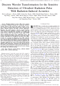 Cover page: Discrete Wavelet Transformation for the Sensitive Detection of Ultrashort Radiation Pulse With Radiation-Induced Acoustics