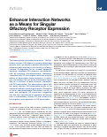 Cover page: Enhancer Interaction Networks as a Means for Singular Olfactory Receptor Expression